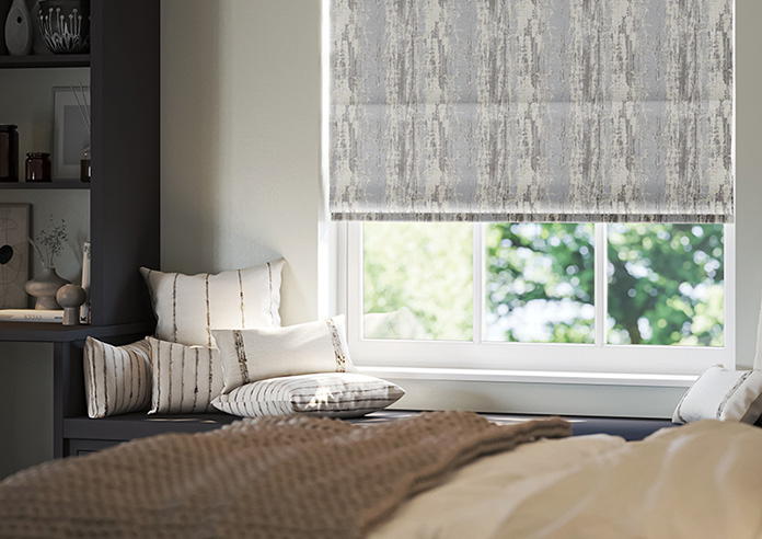 Kiryu, Pearl Grey - Motorised Roman Blind - Image 5